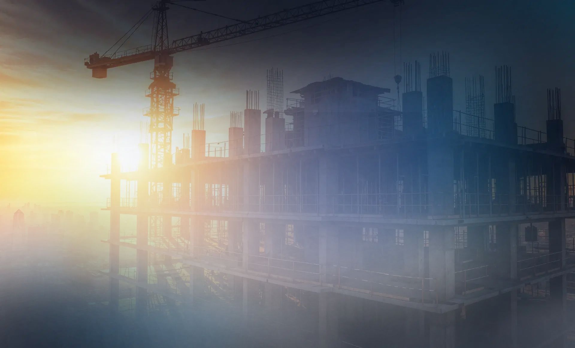 Modern House Under Construction Structural Frame